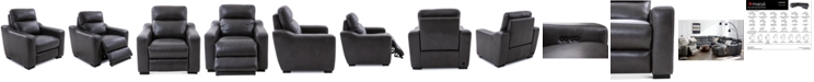 Furniture Gabrine Leather Power Recliner, Created for Macy's
